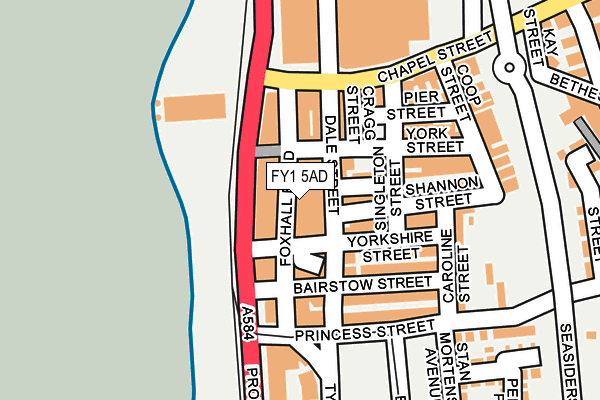 FY1 5AD map - OS OpenMap – Local (Ordnance Survey)