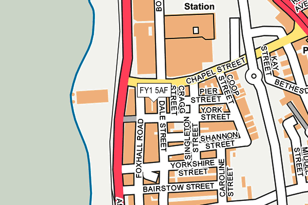 FY1 5AF map - OS OpenMap – Local (Ordnance Survey)