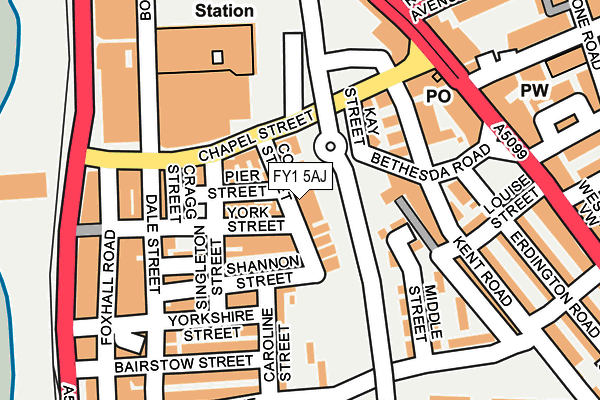 FY1 5AJ map - OS OpenMap – Local (Ordnance Survey)