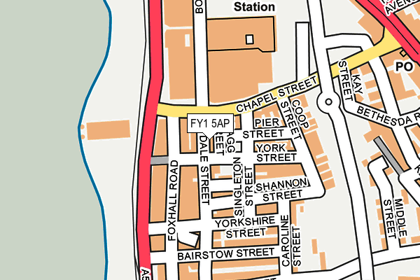 FY1 5AP map - OS OpenMap – Local (Ordnance Survey)