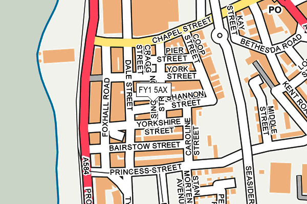 FY1 5AX map - OS OpenMap – Local (Ordnance Survey)