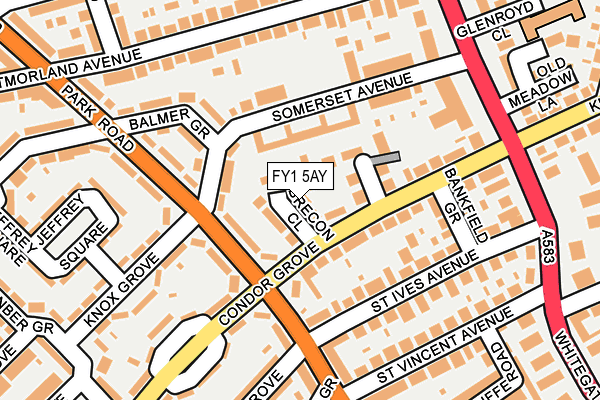 FY1 5AY map - OS OpenMap – Local (Ordnance Survey)