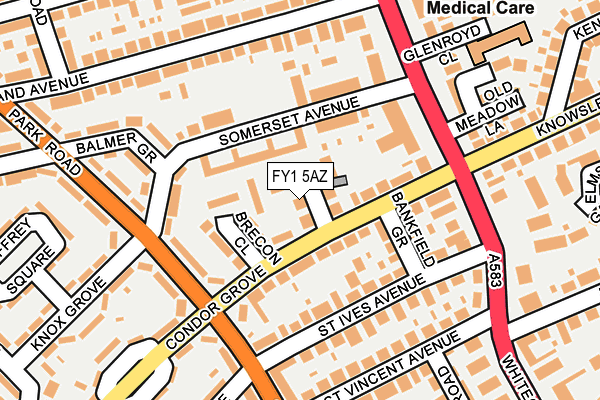 FY1 5AZ map - OS OpenMap – Local (Ordnance Survey)