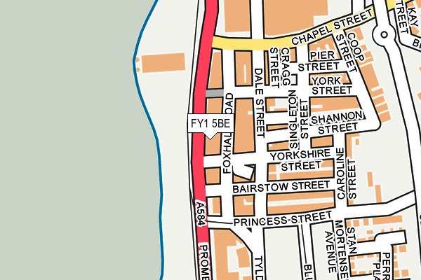 FY1 5BE map - OS OpenMap – Local (Ordnance Survey)