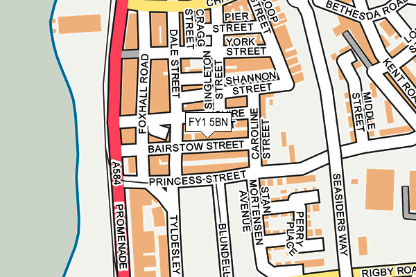 FY1 5BN map - OS OpenMap – Local (Ordnance Survey)