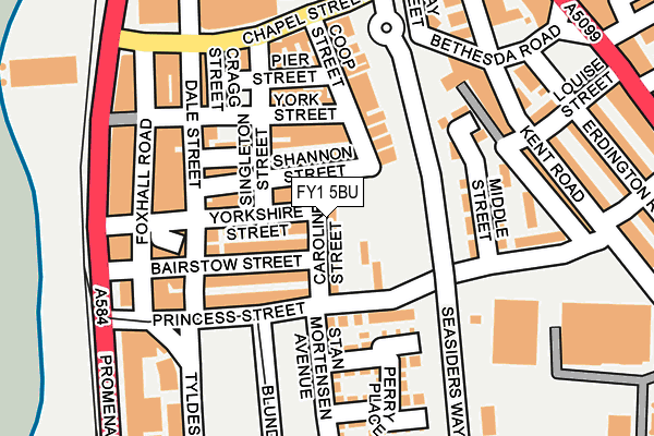 FY1 5BU map - OS OpenMap – Local (Ordnance Survey)