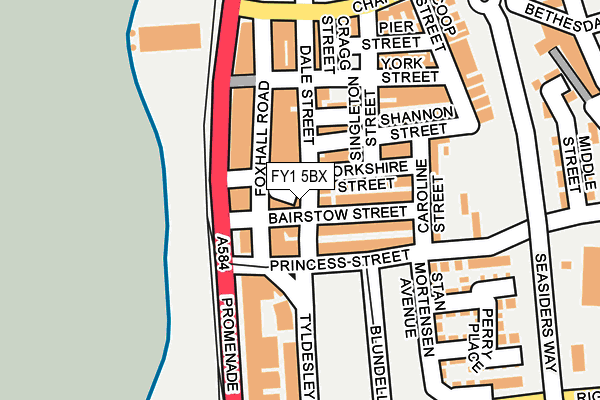 FY1 5BX map - OS OpenMap – Local (Ordnance Survey)