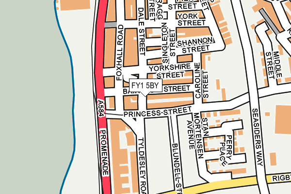 FY1 5BY map - OS OpenMap – Local (Ordnance Survey)
