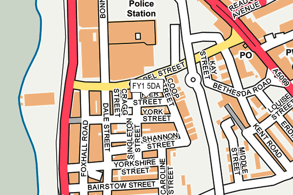 FY1 5DA map - OS OpenMap – Local (Ordnance Survey)