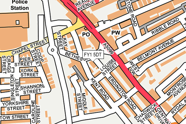 FY1 5DT map - OS OpenMap – Local (Ordnance Survey)