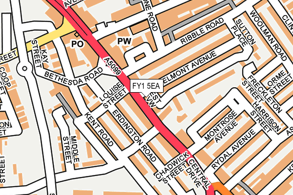 FY1 5EA map - OS OpenMap – Local (Ordnance Survey)