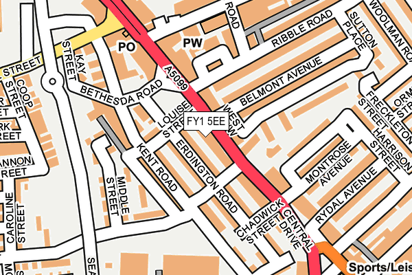 FY1 5EE map - OS OpenMap – Local (Ordnance Survey)