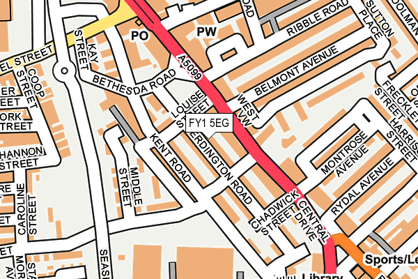 FY1 5EG map - OS OpenMap – Local (Ordnance Survey)