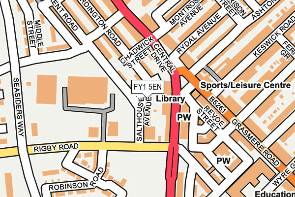 FY1 5EN map - OS OpenMap – Local (Ordnance Survey)
