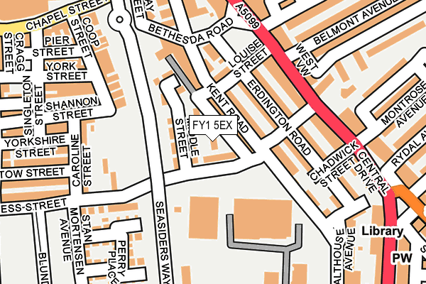 FY1 5EX map - OS OpenMap – Local (Ordnance Survey)