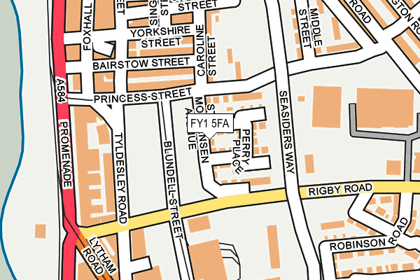 FY1 5FA map - OS OpenMap – Local (Ordnance Survey)