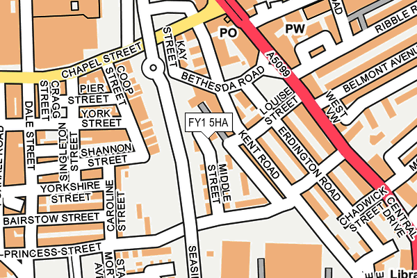 FY1 5HA map - OS OpenMap – Local (Ordnance Survey)