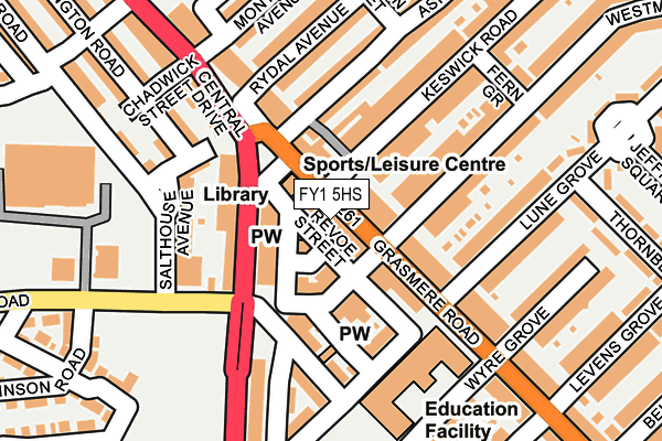 FY1 5HS map - OS OpenMap – Local (Ordnance Survey)