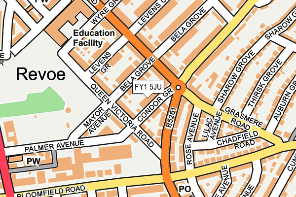 FY1 5JU map - OS OpenMap – Local (Ordnance Survey)