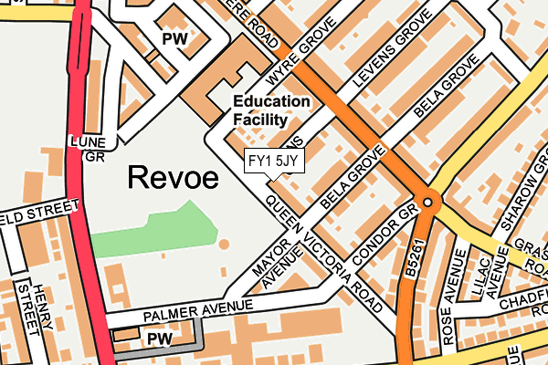FY1 5JY map - OS OpenMap – Local (Ordnance Survey)