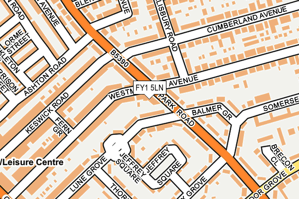 FY1 5LN map - OS OpenMap – Local (Ordnance Survey)