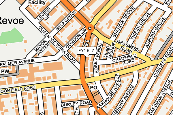 FY1 5LZ map - OS OpenMap – Local (Ordnance Survey)