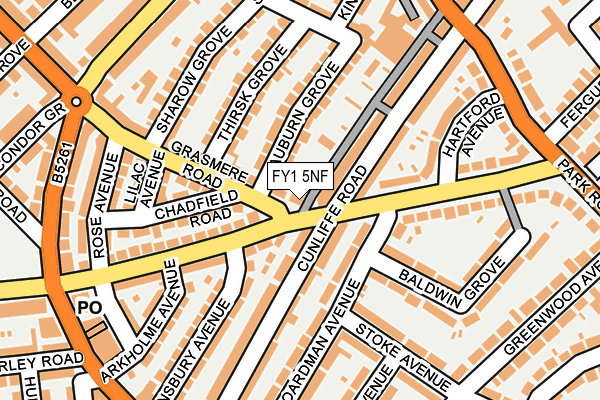 FY1 5NF map - OS OpenMap – Local (Ordnance Survey)