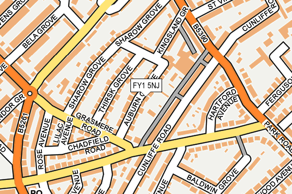 FY1 5NJ map - OS OpenMap – Local (Ordnance Survey)