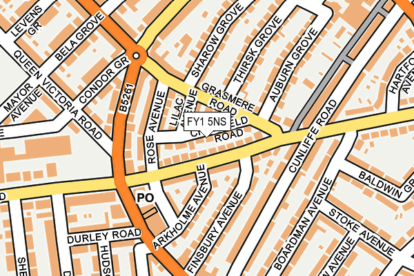 FY1 5NS map - OS OpenMap – Local (Ordnance Survey)