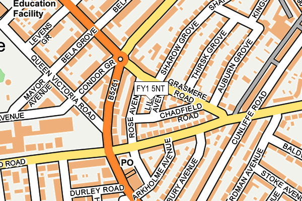 FY1 5NT map - OS OpenMap – Local (Ordnance Survey)