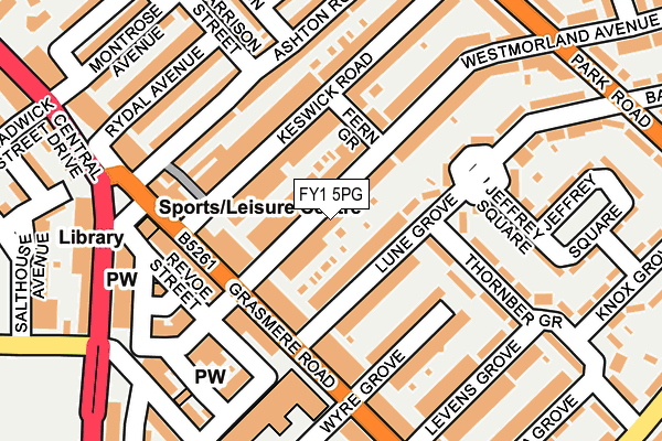 FY1 5PG map - OS OpenMap – Local (Ordnance Survey)