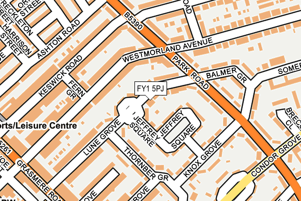 FY1 5PJ map - OS OpenMap – Local (Ordnance Survey)
