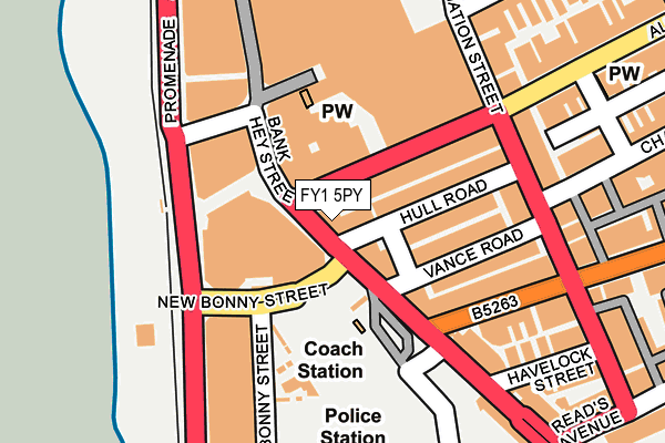 FY1 5PY map - OS OpenMap – Local (Ordnance Survey)