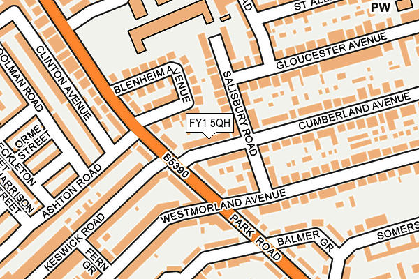 FY1 5QH map - OS OpenMap – Local (Ordnance Survey)