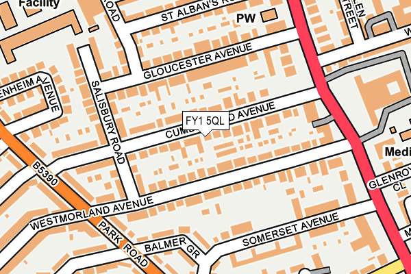 FY1 5QL map - OS OpenMap – Local (Ordnance Survey)