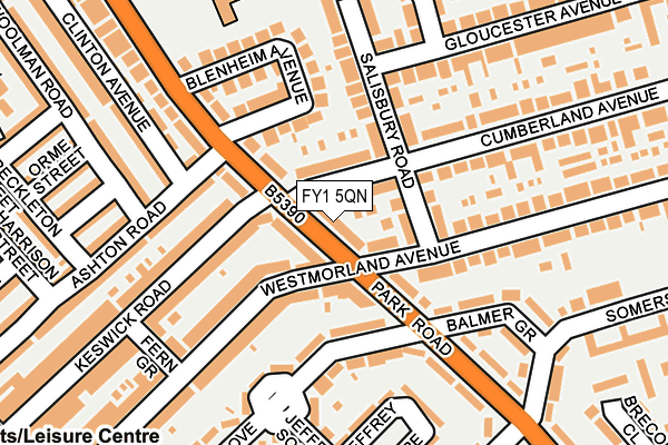 FY1 5QN map - OS OpenMap – Local (Ordnance Survey)