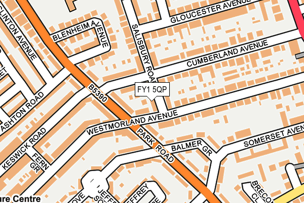 FY1 5QP map - OS OpenMap – Local (Ordnance Survey)