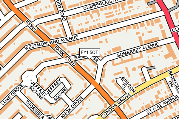 FY1 5QT map - OS OpenMap – Local (Ordnance Survey)