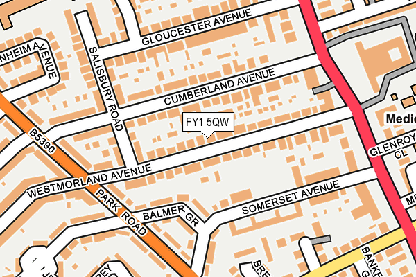 FY1 5QW map - OS OpenMap – Local (Ordnance Survey)