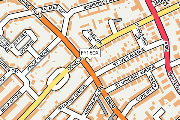 FY1 5QX map - OS OpenMap – Local (Ordnance Survey)