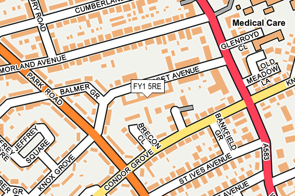 FY1 5RE map - OS OpenMap – Local (Ordnance Survey)