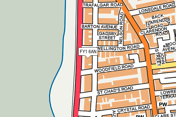 FY1 6AN map - OS OpenMap – Local (Ordnance Survey)