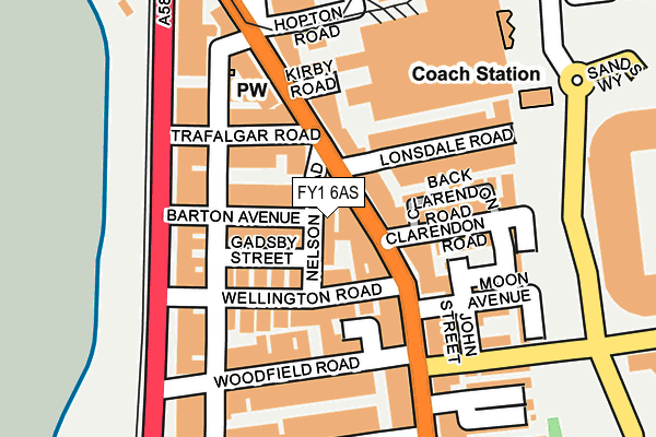 FY1 6AS map - OS OpenMap – Local (Ordnance Survey)
