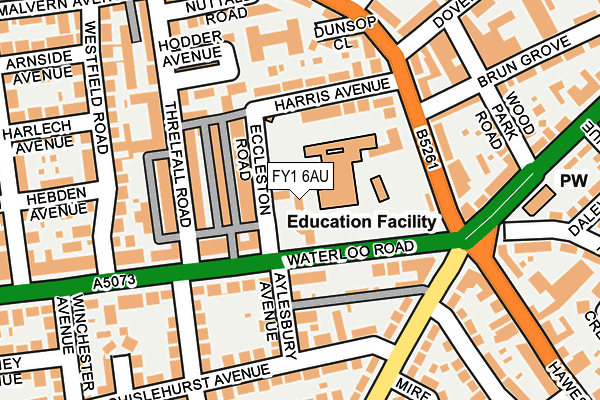 FY1 6AU map - OS OpenMap – Local (Ordnance Survey)