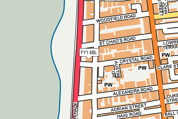 FY1 6BL map - OS OpenMap – Local (Ordnance Survey)