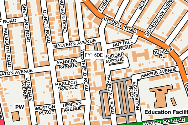 FY1 6DE map - OS OpenMap – Local (Ordnance Survey)