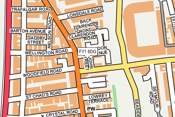 FY1 6DG map - OS OpenMap – Local (Ordnance Survey)
