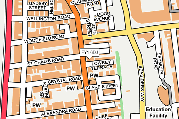 FY1 6DJ map - OS OpenMap – Local (Ordnance Survey)
