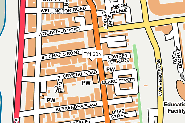 FY1 6DN map - OS OpenMap – Local (Ordnance Survey)