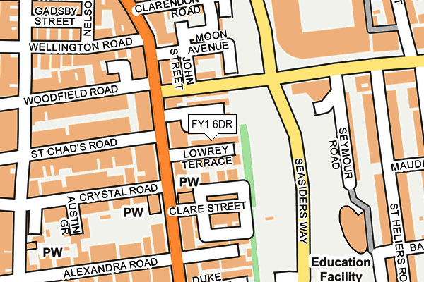 FY1 6DR map - OS OpenMap – Local (Ordnance Survey)